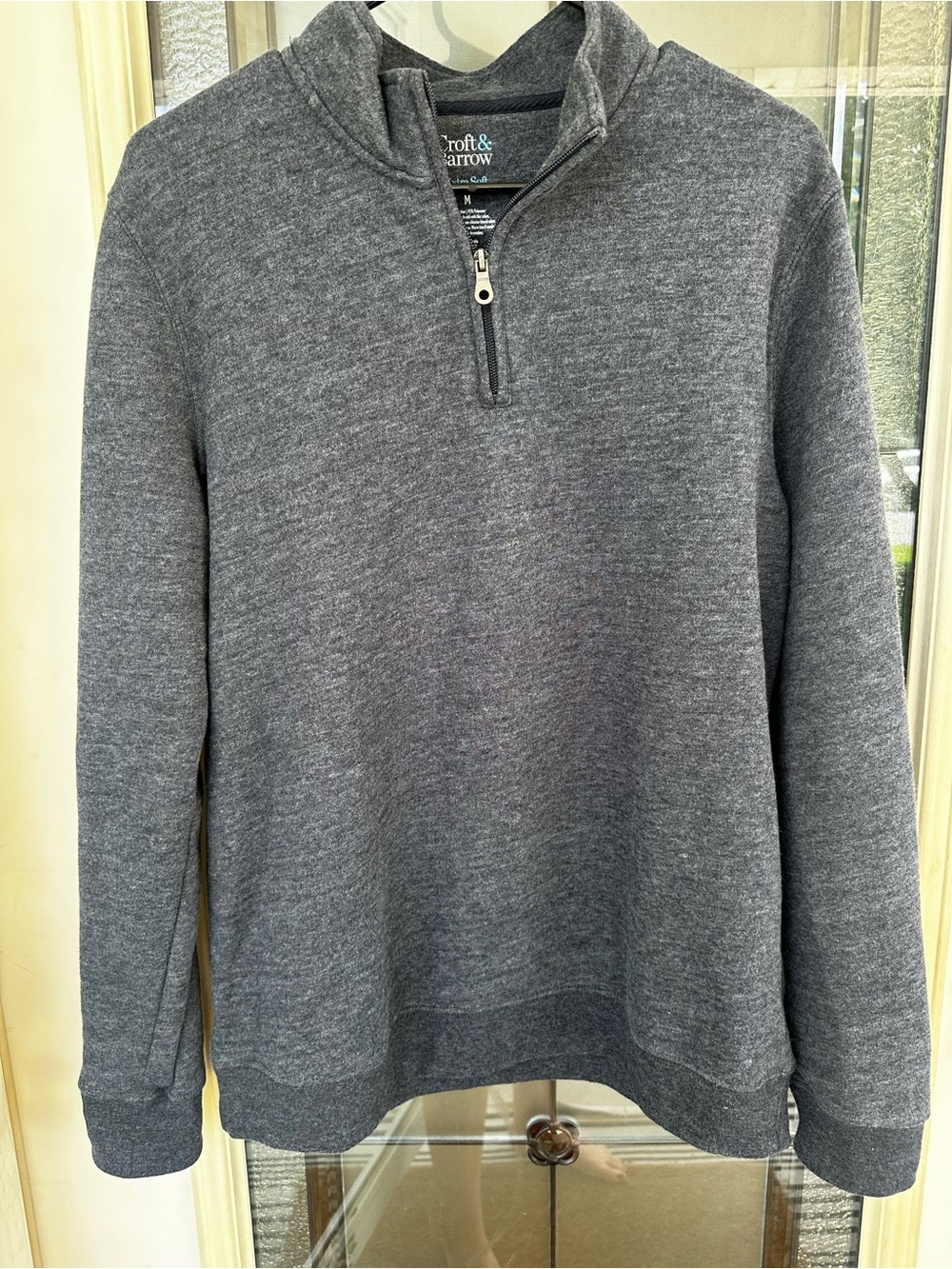 croft & barrow Men’s Heather Gray Half-Zip Sweater